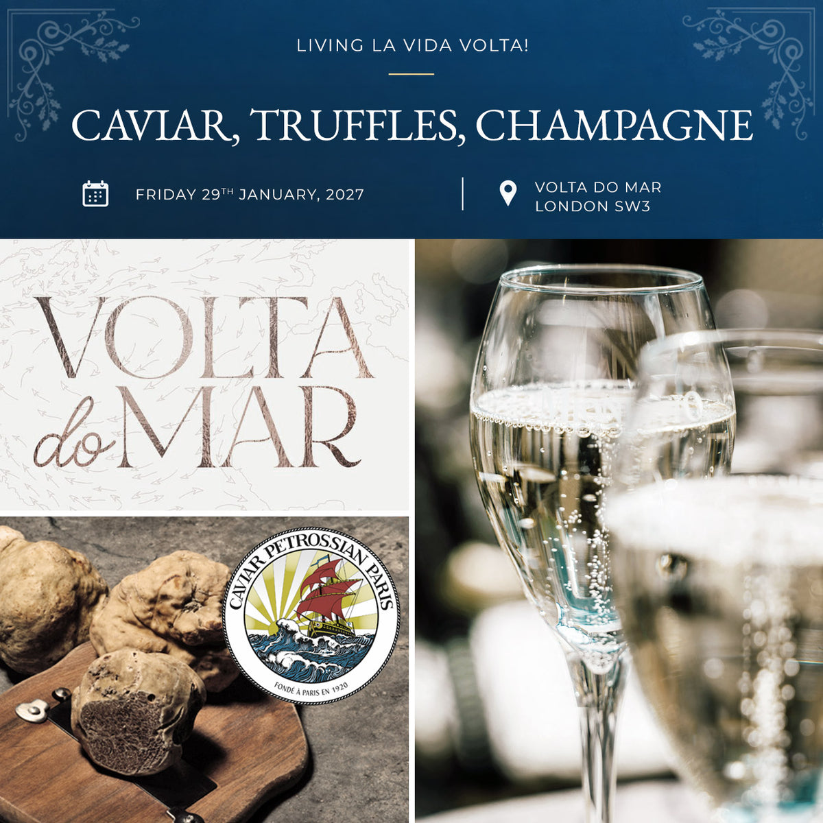 The Art of Indulgence Dinner: Caviar, Truffles, & Champagne