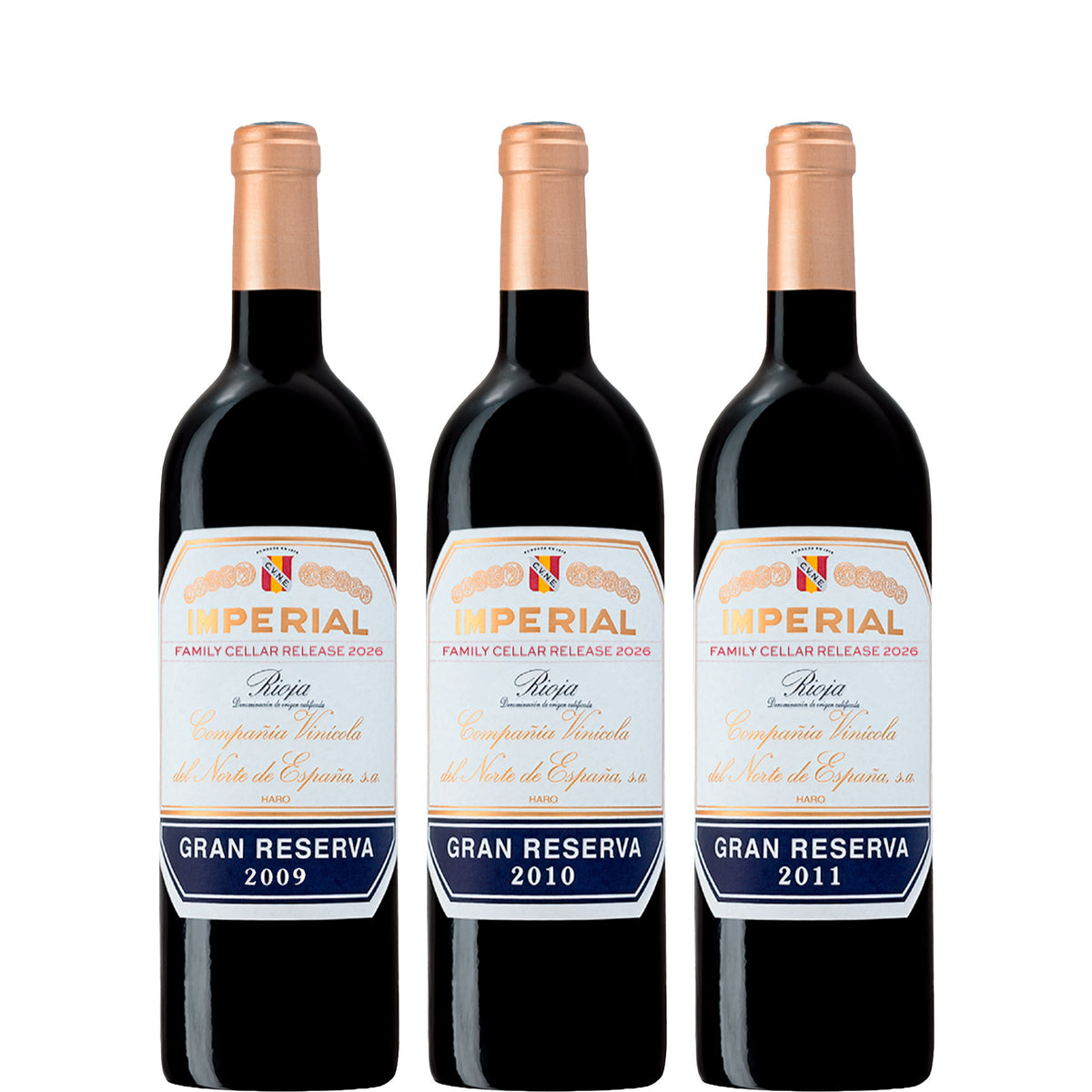C.V.N.E. Imperial Gran Reserva Family Cellar Release 2009, 2010, 2011