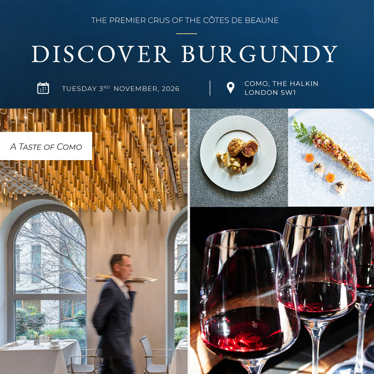 Taste of COMO "Discover Burgundy - The Premier Crus of the Côtes de Beaune"