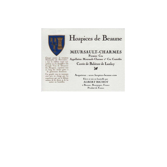 Meursault Premier Cru Les Charmes, Cuvée de Bahèzre de Lanlay, Hospices de Beaune, 2023