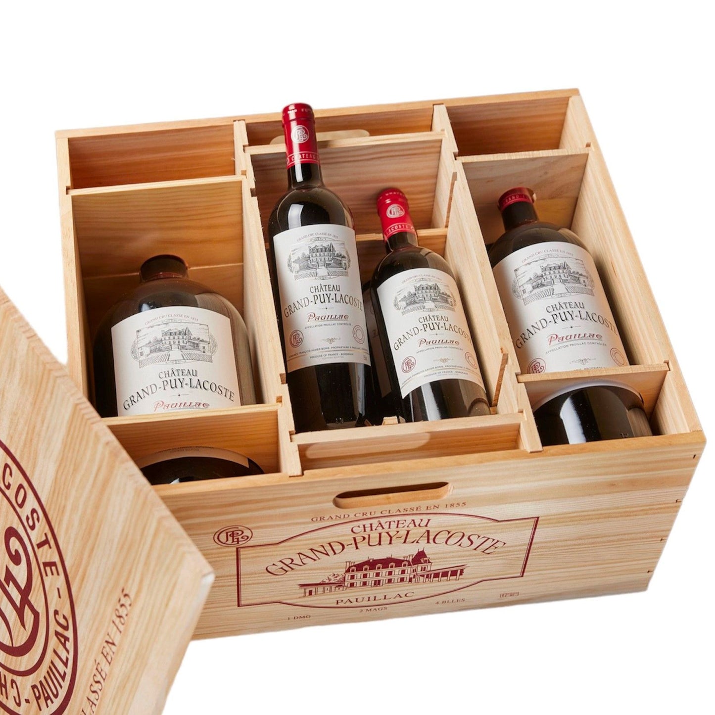 Château Grand-Puy-Lacoste, Wooden Case, 2025 - (4x75cl, 2x150cl, 1x300cl)