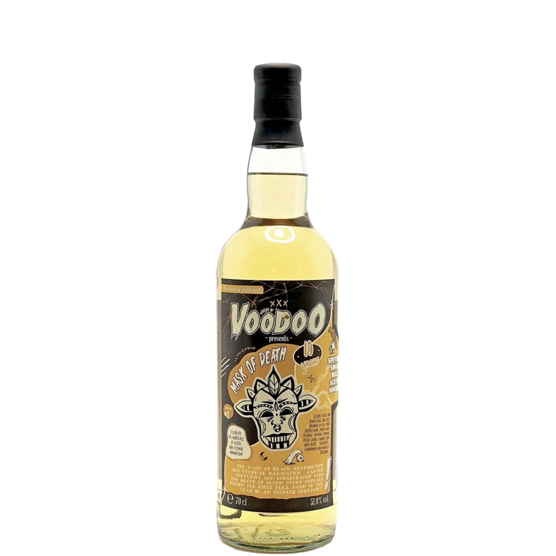 Brave New Spirits, Whisky Of Voodoo 'The Mask Of Death' Dailuaine Speyside 10 Years Old, 2012 - 70cl